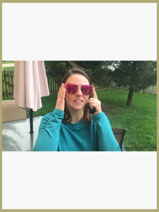 Oversized Mirrored Lens Sunglasses with UV400 Protection Polycarbonate Frame main image 5